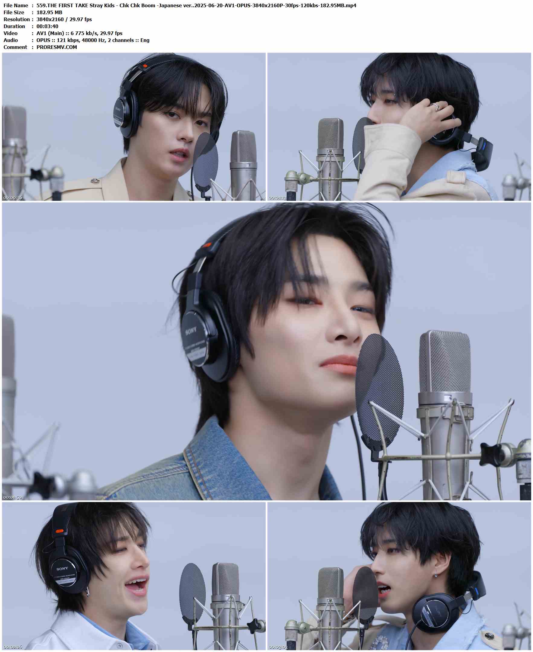 559.THE FIRST TAKE Stray Kids - Chk Chk Boom -Japanese ver..2025-06-20-AV1-OPUS-3840x2160P-30fps-120kbs-182.95MB官方MV_高清MV
